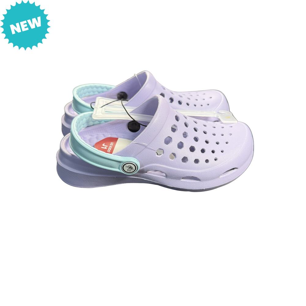 Joybees Active Clogs Girls Size 1Y Lilac Sky Blue NWT